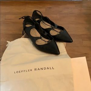 Loeffler Randall Ambra black flat shoes in size 7